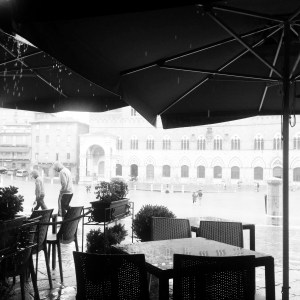 Siena in the rain.  Pretty awesome, actually.